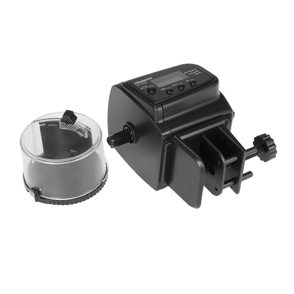 Trade Shop - Dosatore Distributore Cibo Pesci Con Timer Display Lcd Per Acquario Automatico -