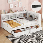 Daybed 90x200 - Xylo - Bianco con cassetti e porta USB