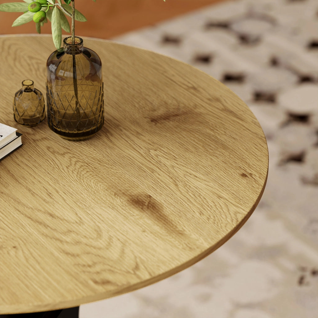 Tavolo da pranzo rotondo ¨C Minimal ¨C 78x78x75 cm legno naturale