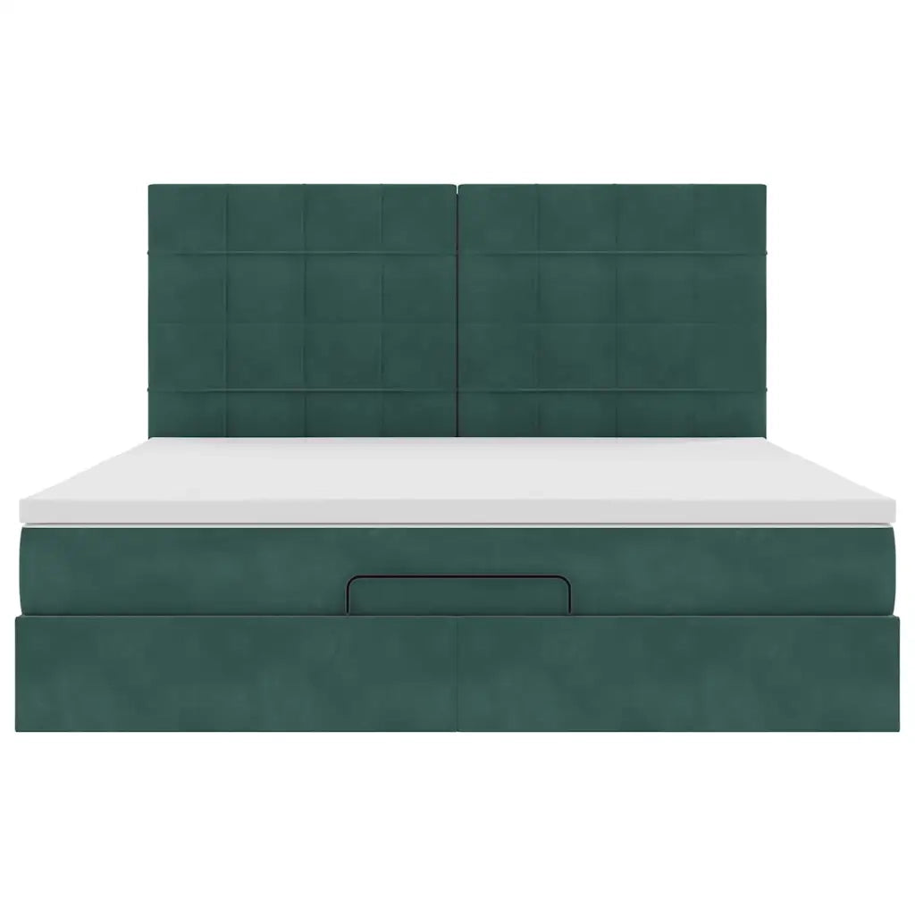 Struttura Letto Pouf con Materassi 180x200 cm Velluto 3314339