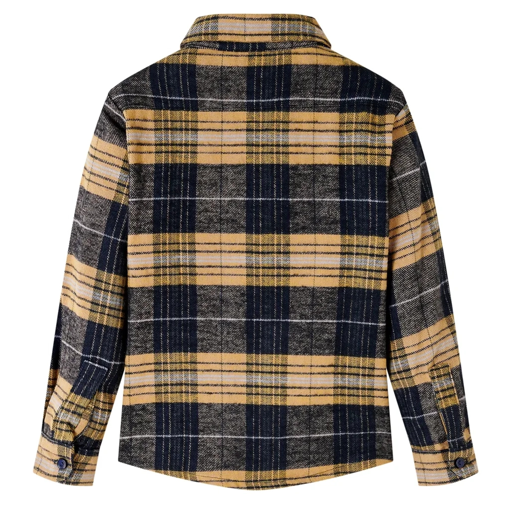 Camicia a Quadri da Bambino Gialla e Nera 92 13414