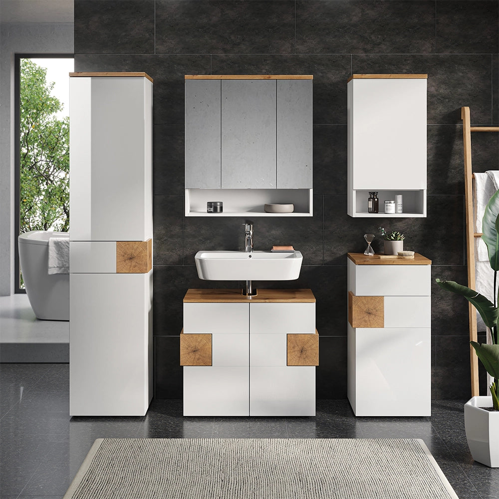 Vicco Specchio contenitore bagno Bianco 70 x 77.5 cm con 3 porte