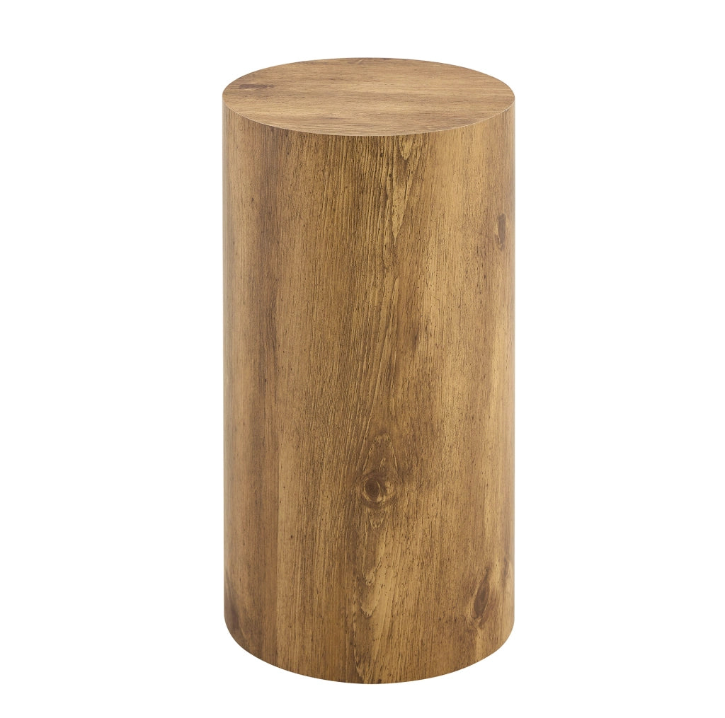 Tavolino rotondo 30x55 cm in MDF effetto legno, gi¨¤ assemblato