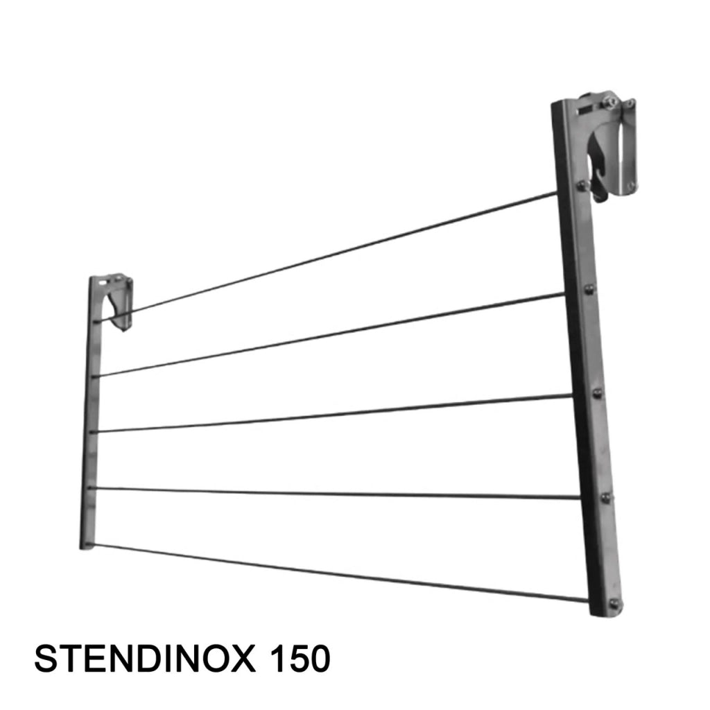 STENDINOX 150 cm Stendibiancheria da Esterno da Parete/Balcone In Acciaio