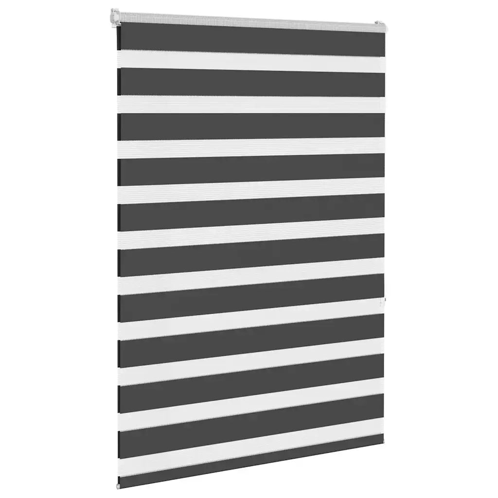 Tenda a Rullo Zebra Nero-Tenda avvolgibile Larghezza Tessuto 90,9 cm Poliestere 826484