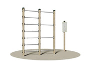 Arrampicata Giochipark legno e acciaio 11 barre Ø4cm outdoor fitness EN 16630