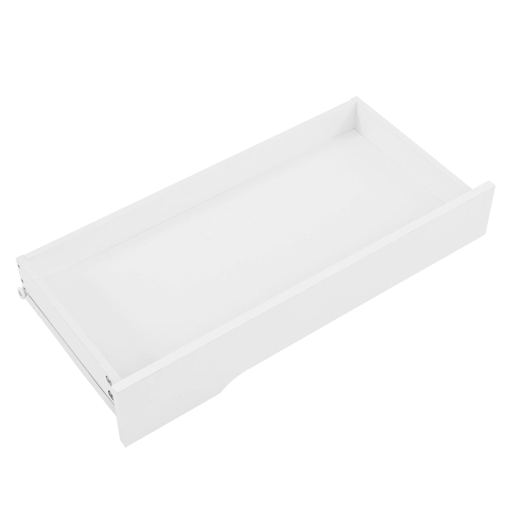 Mobile Scarpiera con 2 Ante e 2 Cassetti; Ripiani Regolabili; Piedini Dorati; Stile Moderno; in Pannello Truciolare; Bianco; 140??39??84 cm