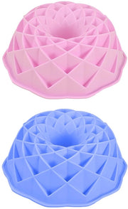 Forme di torta in silicone - Design creativo - Set da 2 - Blu e Rosa