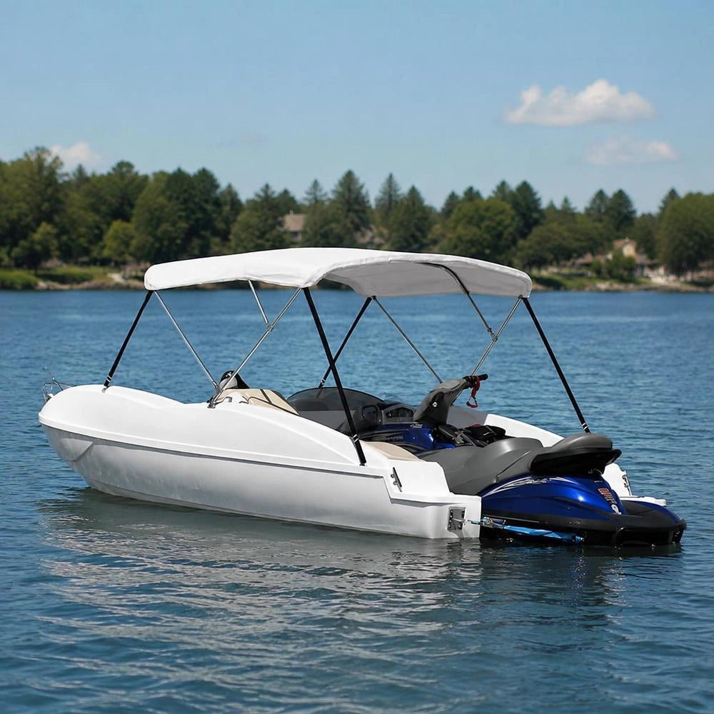 3-Bow Bimini Top White 183x160x137 Cm