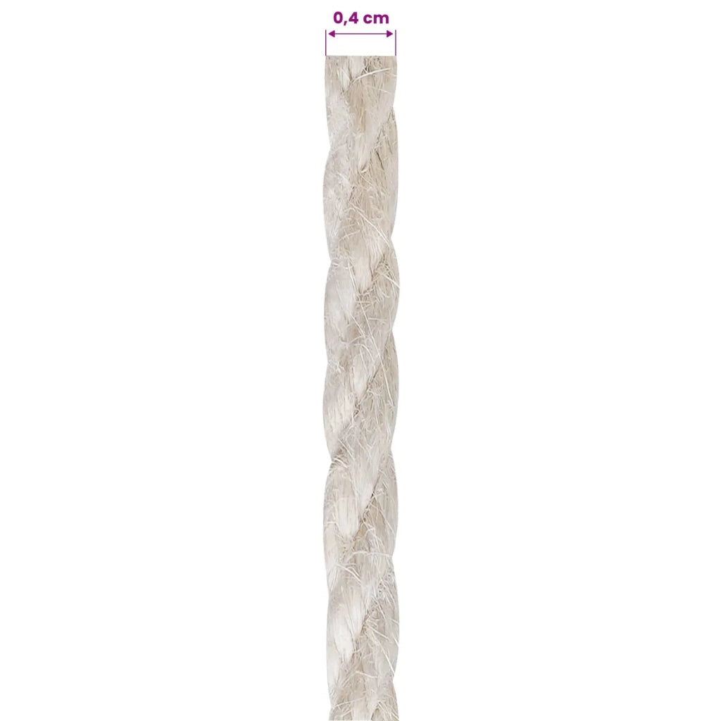 Spago in juta 4 mm Bianco 100% juta Tossa 42011650