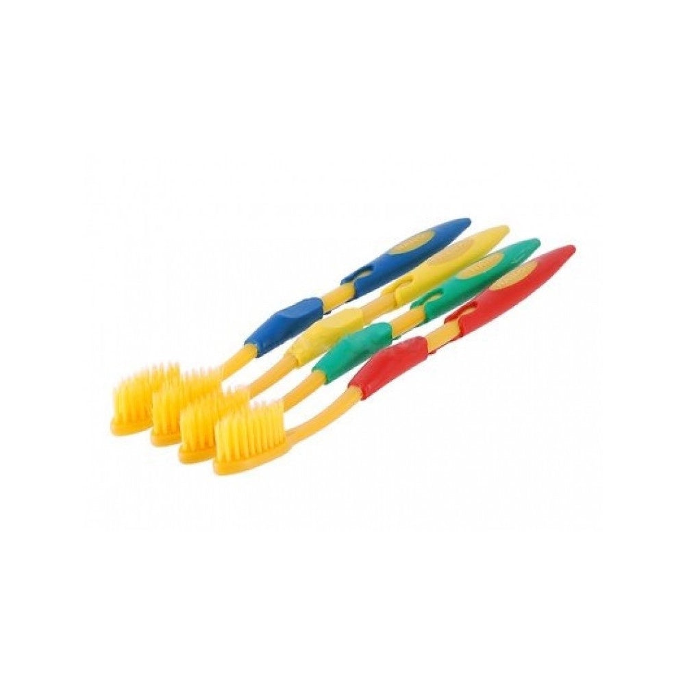 Trade Shop - Set 4 Pezzi Spazzolini Spazzolino Da Denti Setole Morbide Proteggi Gengive -