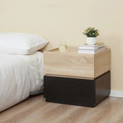 Comodino impilabile con 2 cassetti separabili; 50 x 40 x 47;5 cm; nero