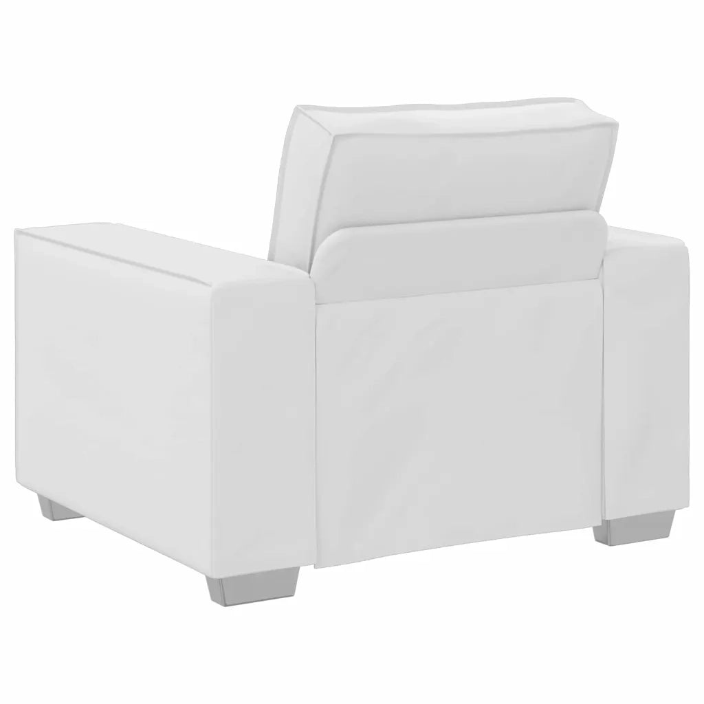 Poltrona | Sedia Relax Sofa Bianco 100 cm Pelle Sintetica