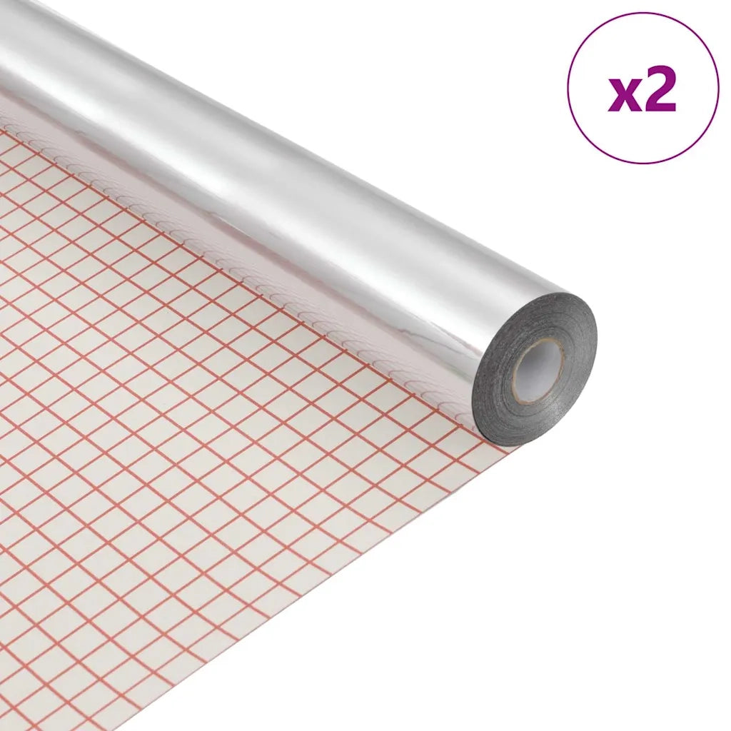 Film per Specchio Auto-adesivo 90 x 150 cm 2 pcs Argento PET 3394636