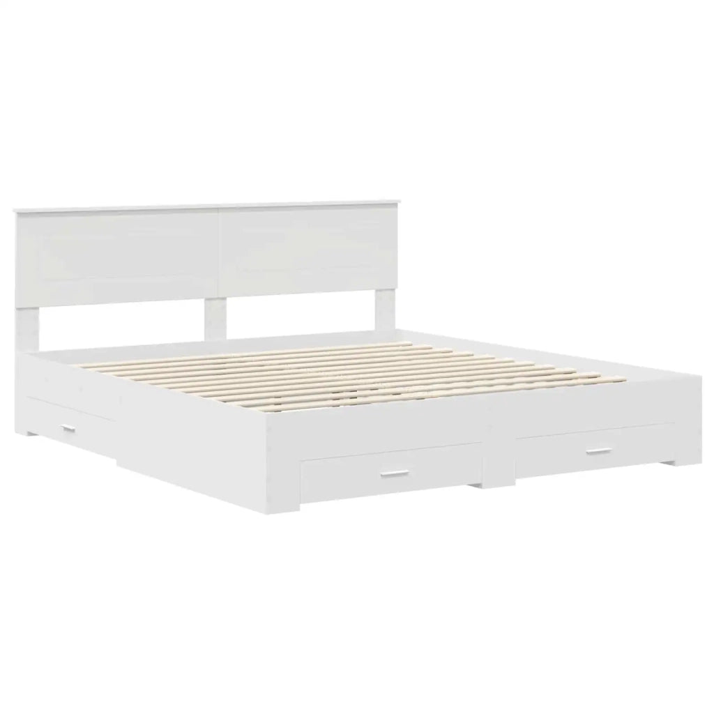 Struttura del letto Bianco 180 x 200 cm Legno multistrato