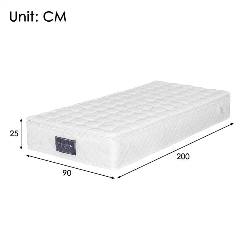 Letto singolo contenitore 90x200 cm in lino grigio