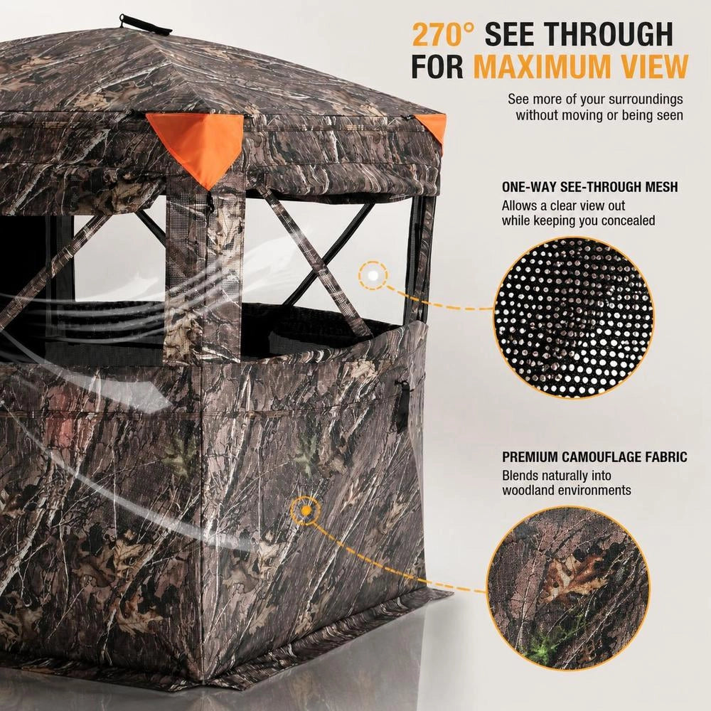 Hunting Blind/hide 288° Transparent Base Panel 148x148x170cm Hunting
