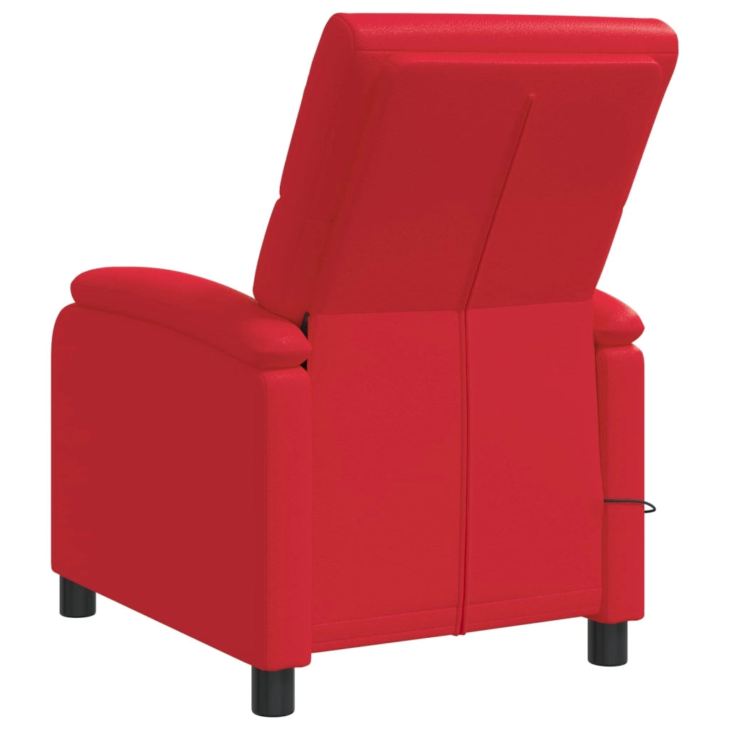 Poltrona Massaggiante Rosso Similpelle 42035006
