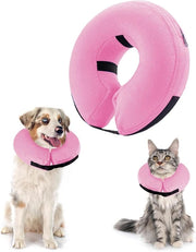 Cintura per cane gonfiabile con chiusura a clip regolabile per uso post-operatorio, protezione contro morsi e punture (rosa, XL)