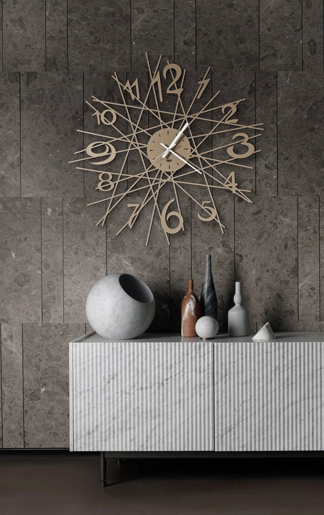 Orologio di design da parete Zig Zag Fango