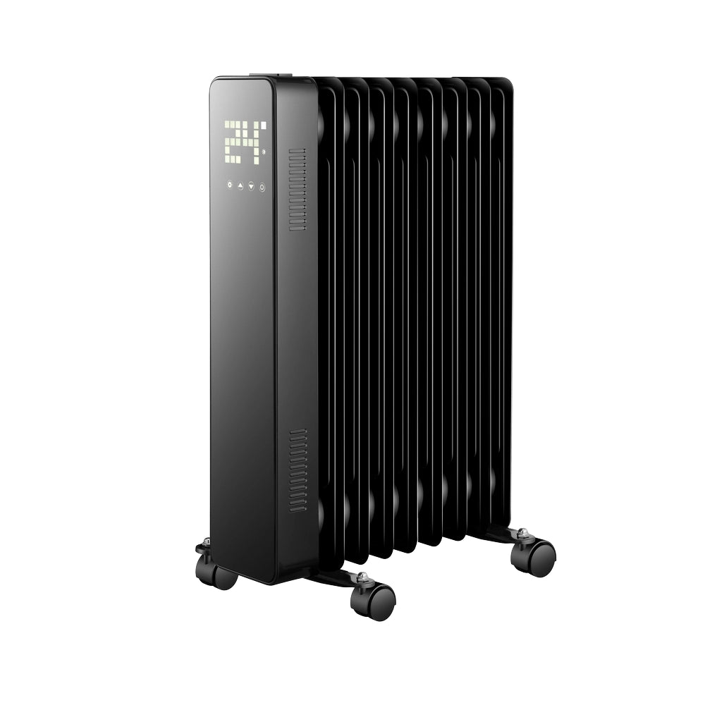 Stufa elettrica con 9 elementi 220V nera con varie funzioni e  telecomando