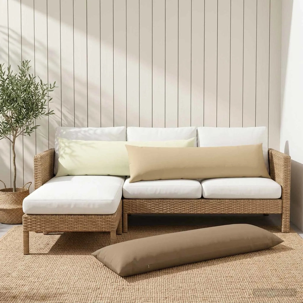 Cuscino con cuscino HEERLEN 2 pz Crema Poliestere 926238