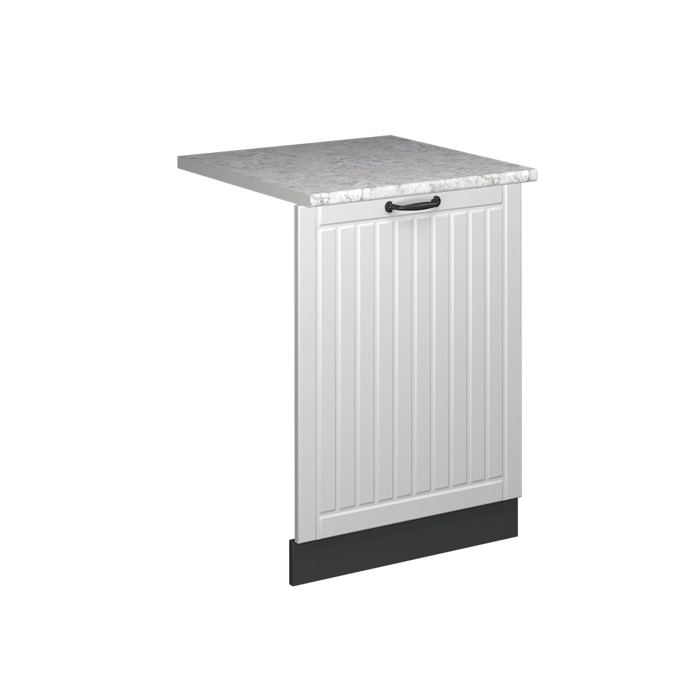 Pannello frontale della lavastoviglie Fame-Line Bianco rustico/Antracite 60 cm, PL Marmo Vicco
