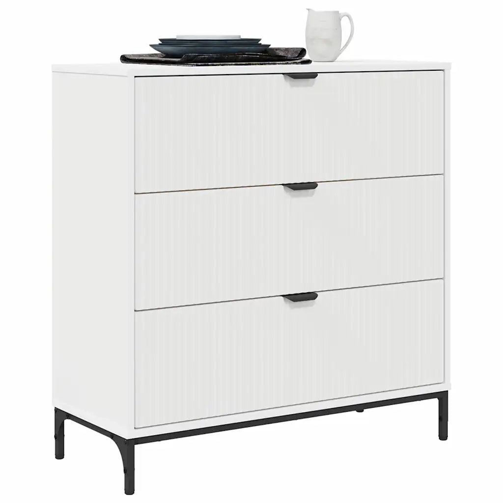 Credenza-Buffet-Armadio da cucina Bianco 79.5 x 33 x 82 cm Legno multistrato