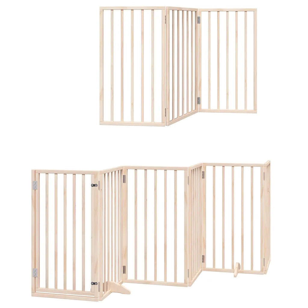 Cancello per Cani Porta Pieghevole 15 Pannelli 750 cm in Pioppo CFW7395336