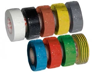 NASTRO ISOLANTE SPESSORE MM.0,13- - mm.25x25mt. colore nero - 8 pezzi SCAPATAPES