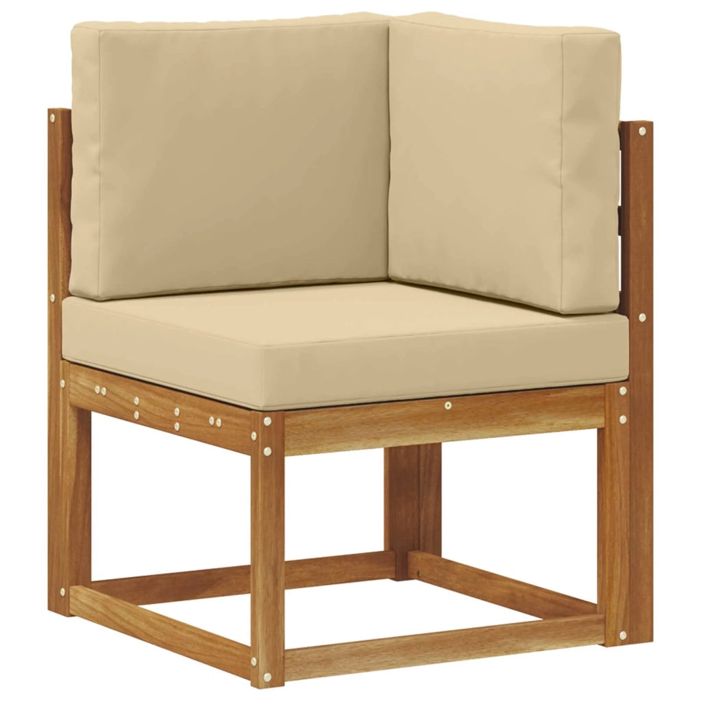 Set di divani da esterno con cuscino 10 pcs Naturale e Beige 3367061