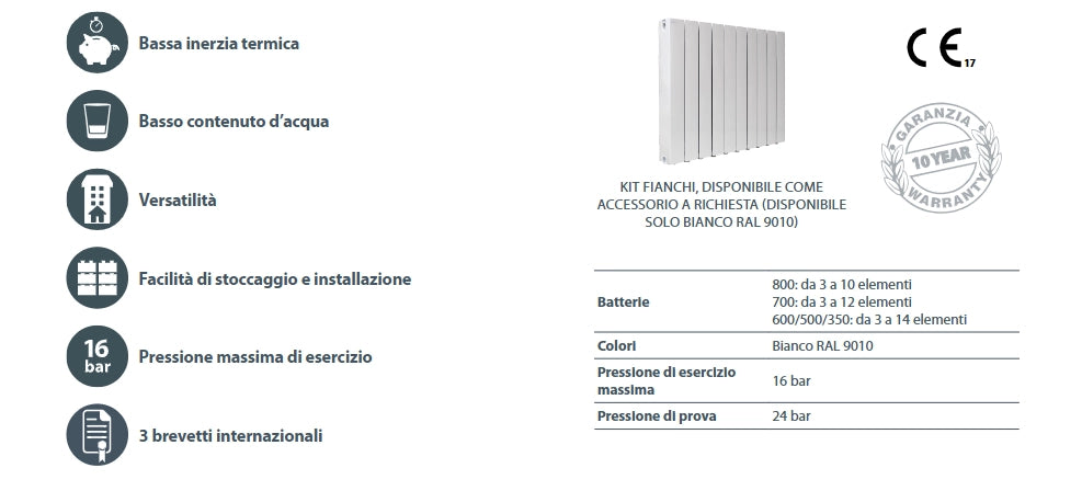 RADIATORE IN ALLUMINIO BLITZ SUPER B4 H700 Elementi   9