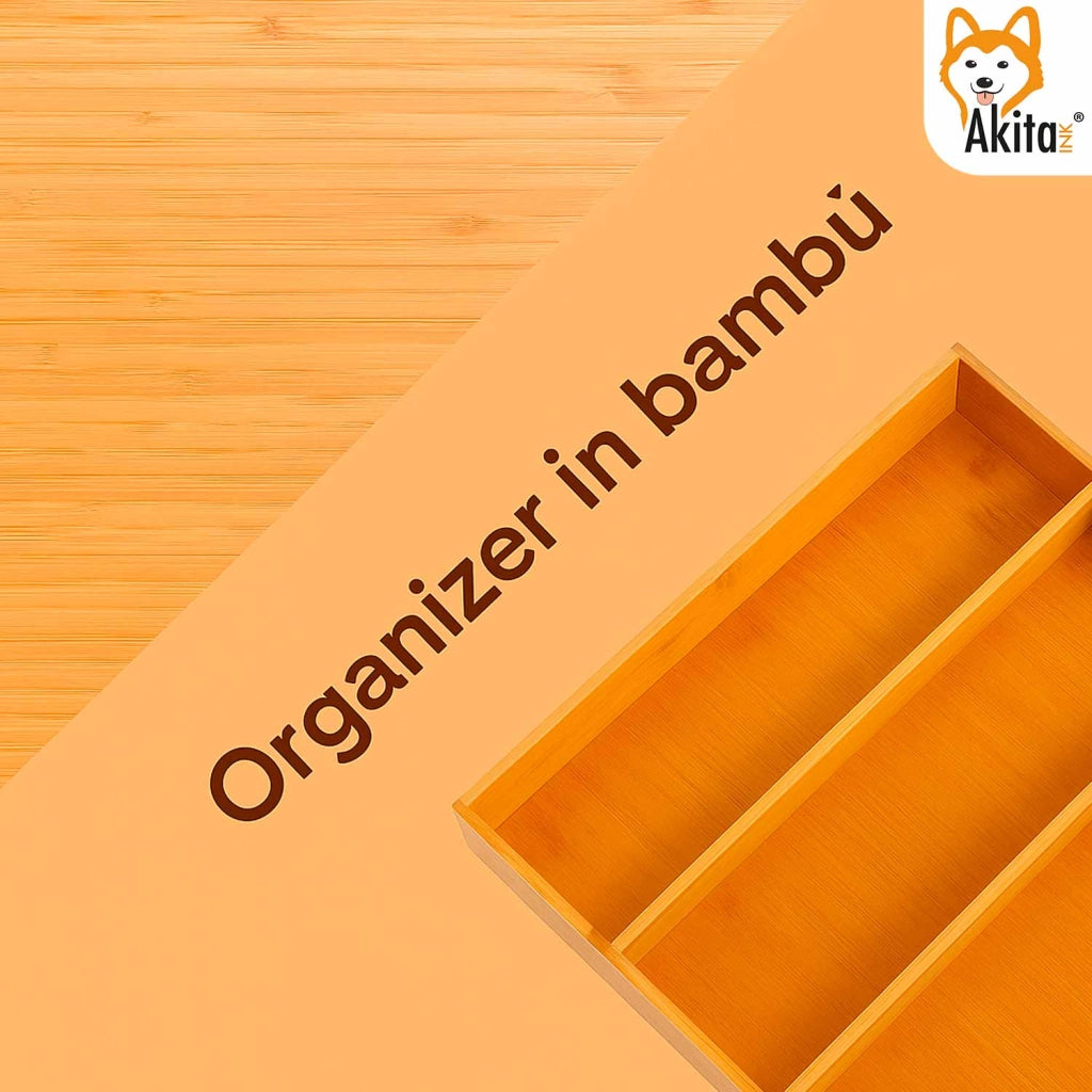 Akitaink Porta Cialde Capsule Bambu 30x30 Vetro