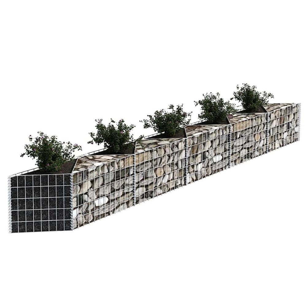 Gabbione in Rete di Acciaio Galvanizzato 300x30x50cm Recinzione Orto da Giardino