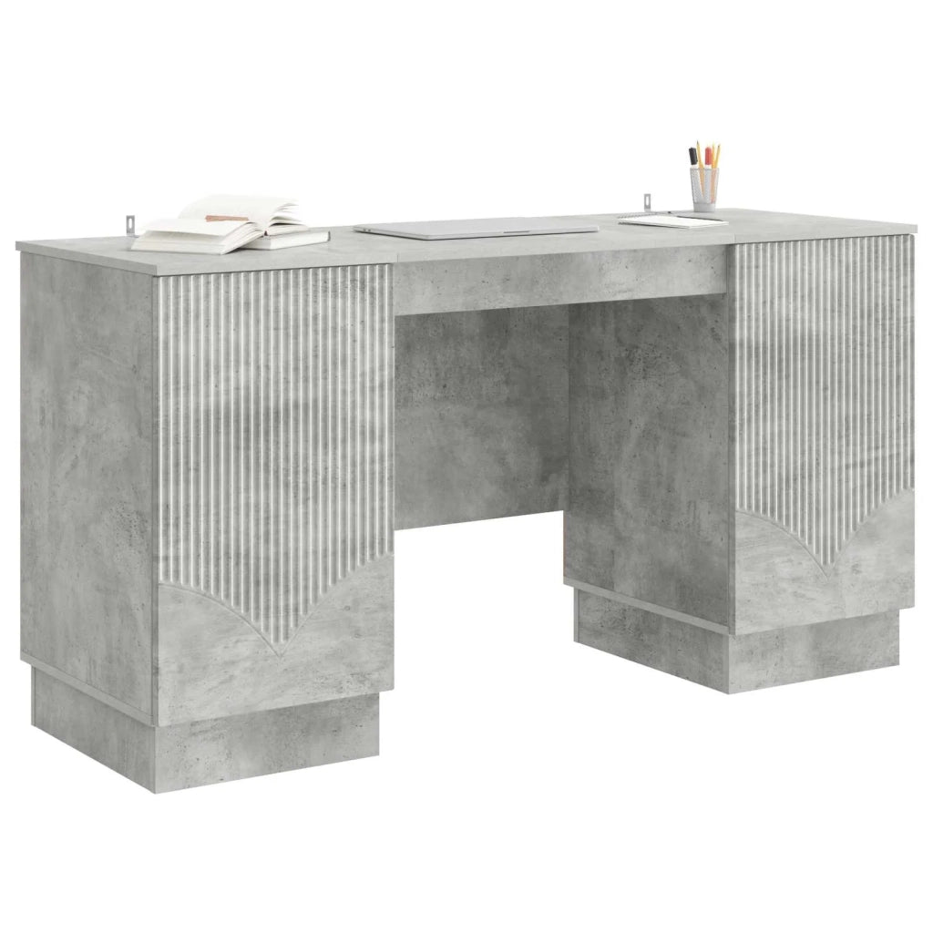 Scrivania Grigio Cemento 142,5 x 50 x 75 cm 3414624