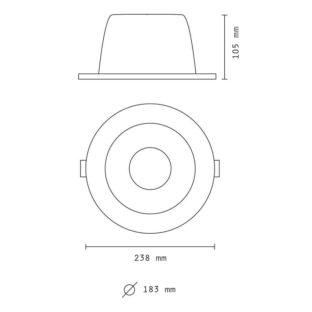 Faro led da incasso tondo con chip cob 35w 4000K luce naturale