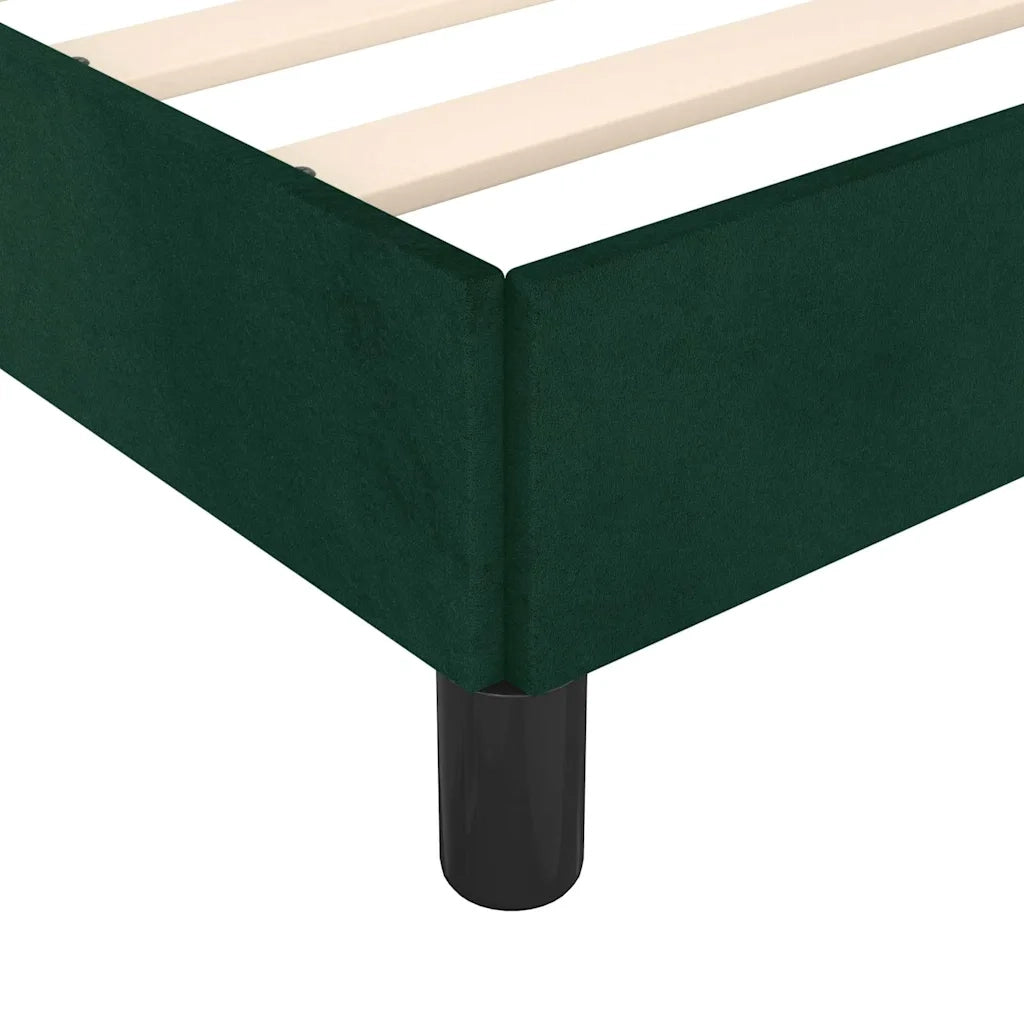 Letto singolo | Letto per adulti | Giroletto senza Materasso Verde Scuro 80x200 cm in Velluto