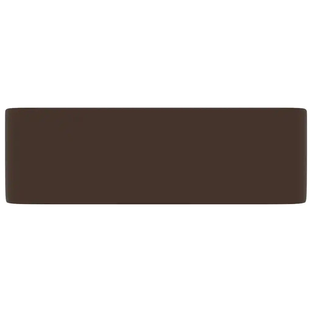 Lavandino Luxury Marrone Scuro Opaco 41x30x12 cm in Ceramica 147050