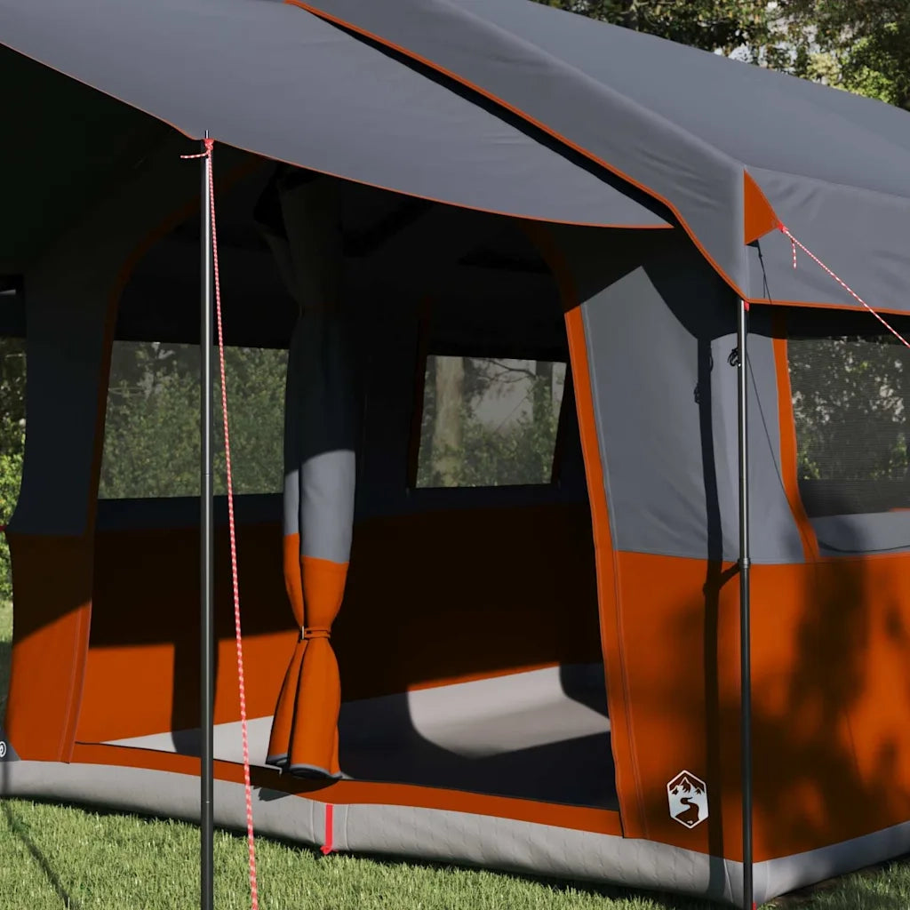 Tenda familiare per 4 persone con tetto Grigio e arancione