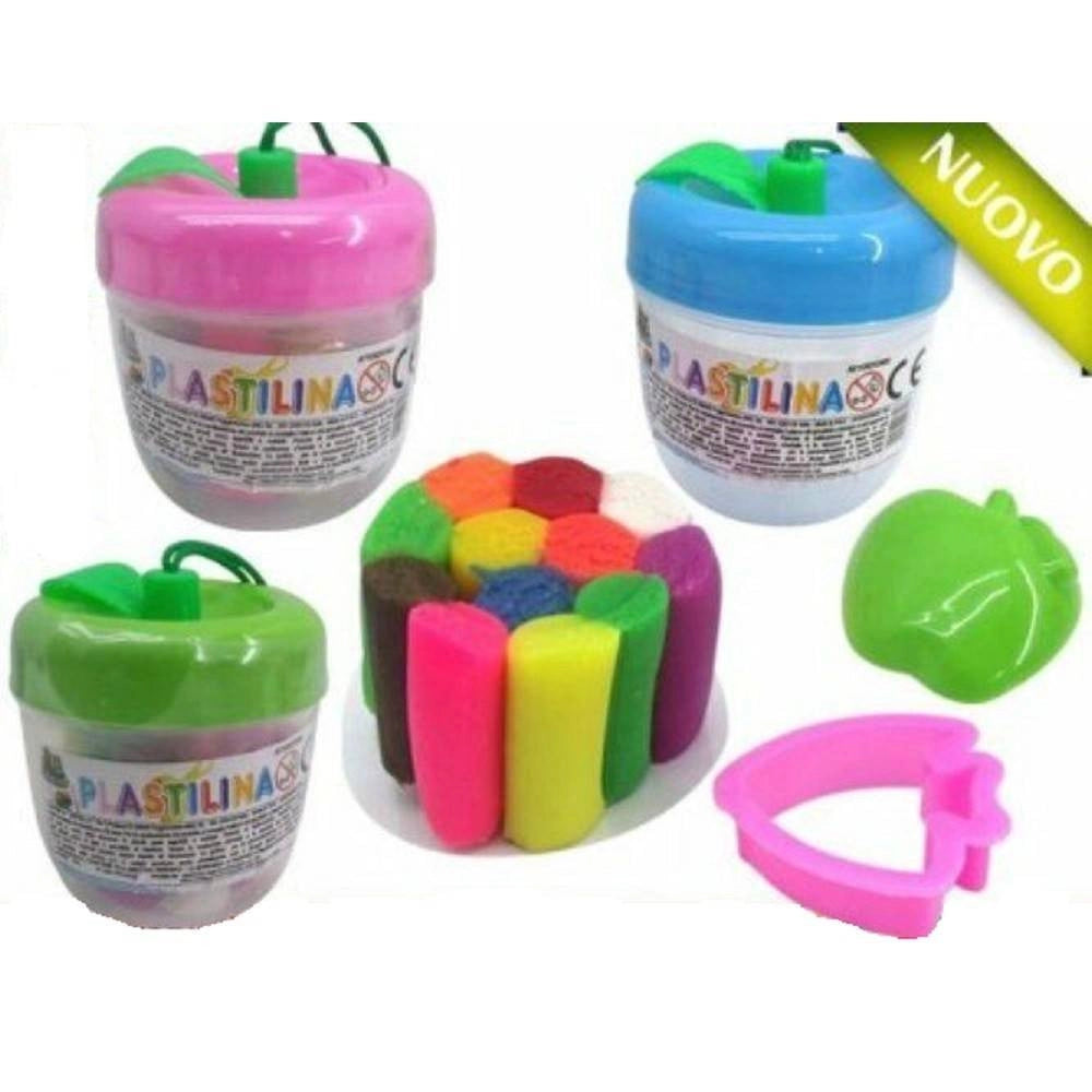 Trade Shop - Mini Mela Plastilina Colori Con Accessori Formine Morbida Per Bambini Gioco -