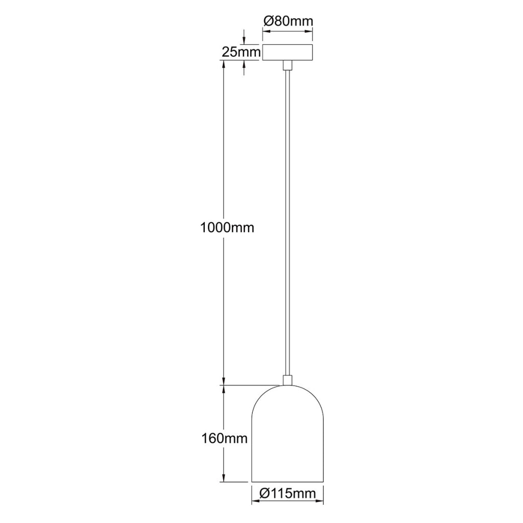 Lampada a sospensione minimal nera 1xGU10 8W Nilo Light Prestige