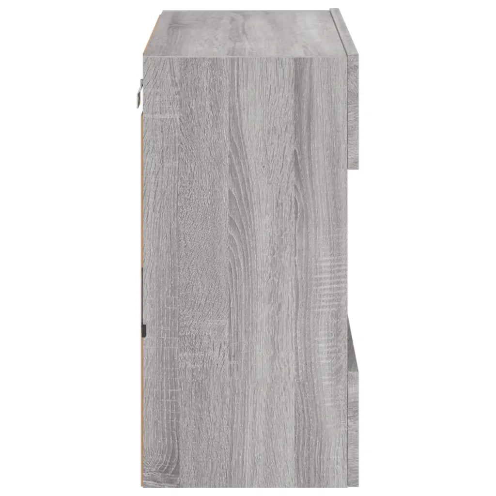 Mobile TV a Parete con Luci LED Grigio Sonoma 58,5x30x60,5 cm 837097