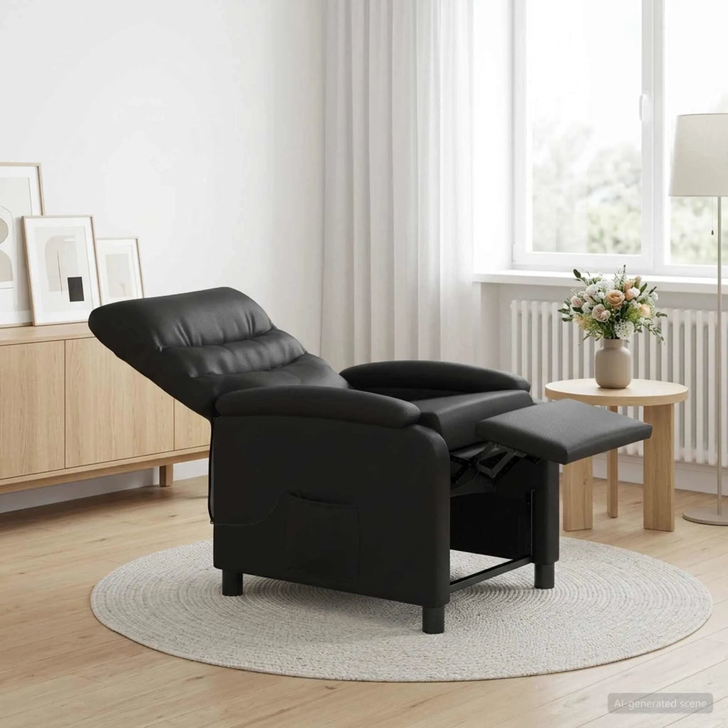 Divano Sedia-Poltrona Massaggiante Nero Similpelle 246217