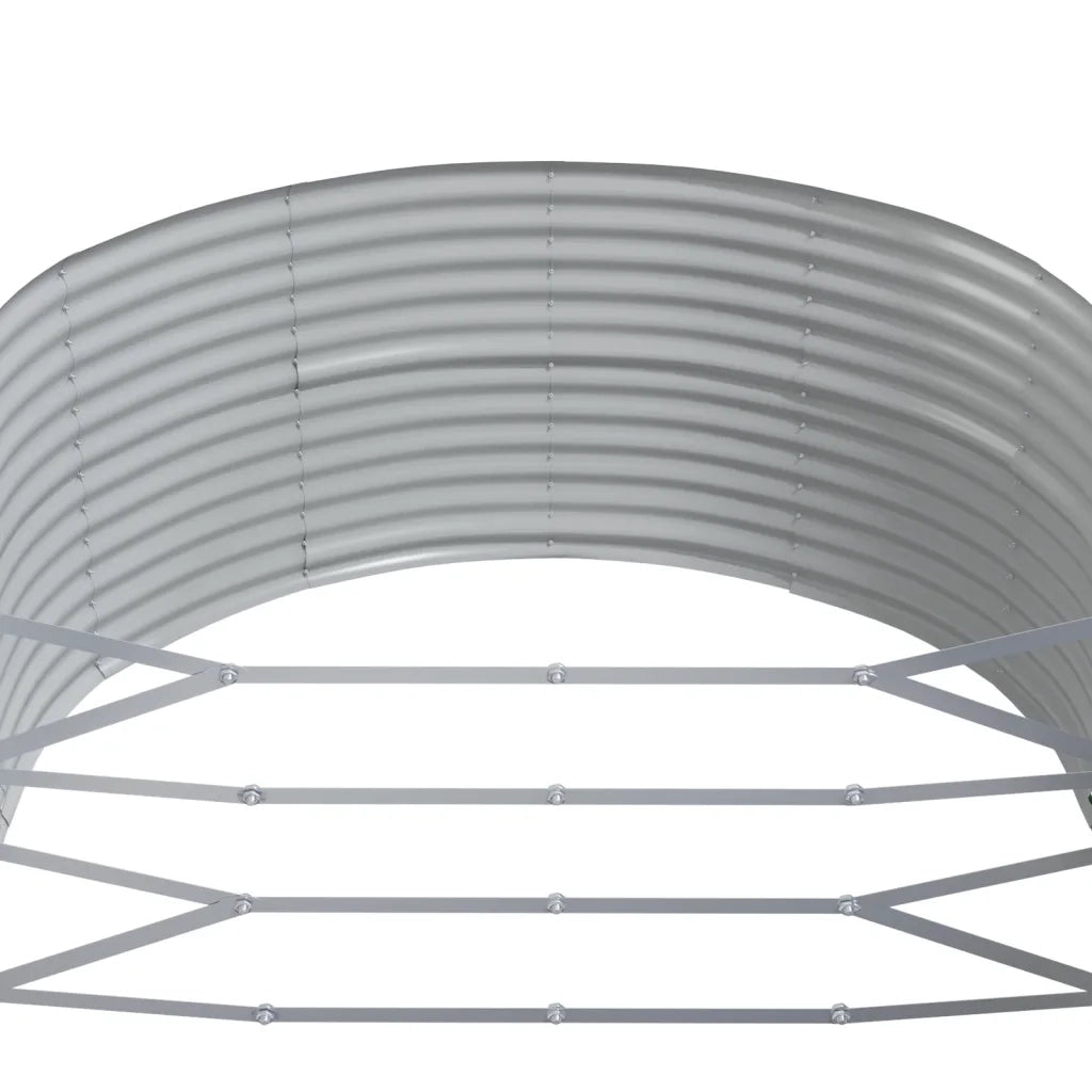 Letto Giardino Acciaio Zincato 291x140x68 cm Grigio 319099