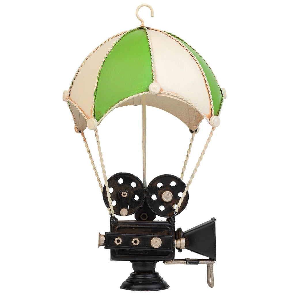 Parapendio in metallo verde 18x17x30h