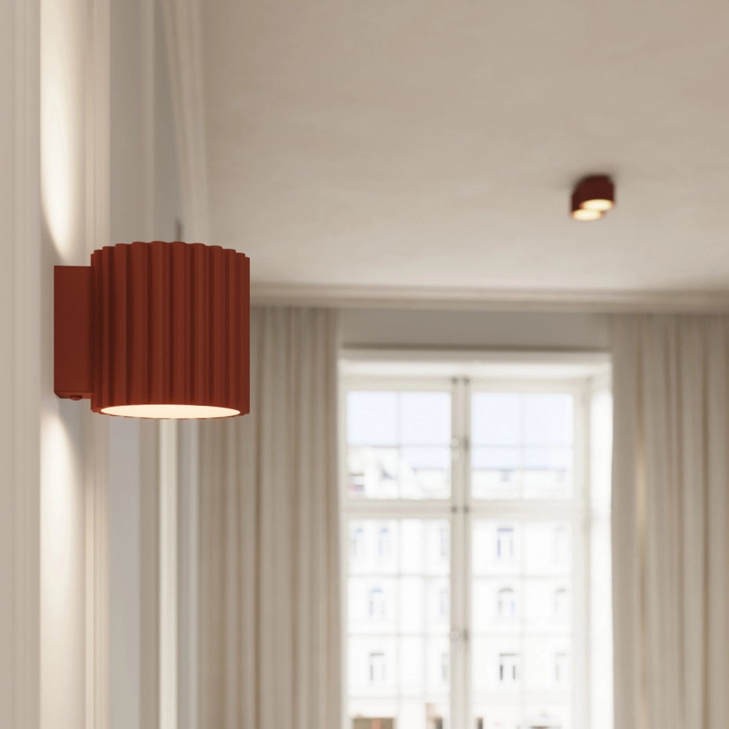 Lampada da soffitto AURA 2 rosso ocra Gx53