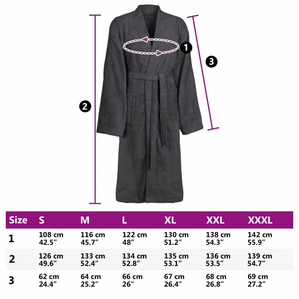 Accappatoio KINN Antracite M Cotone CFW6039423