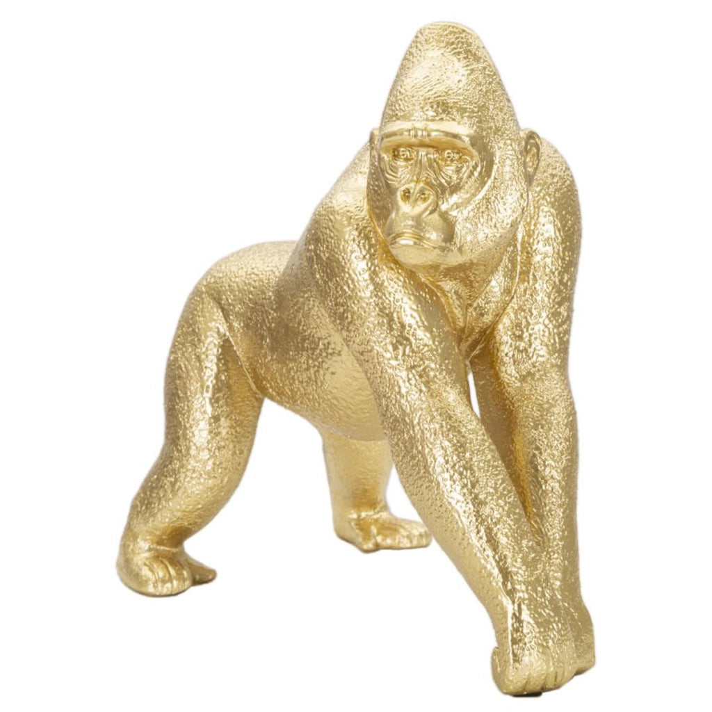 Scultura Gorilla 3, Oro, Poliresina, 24,3x13,9x22,8 cm