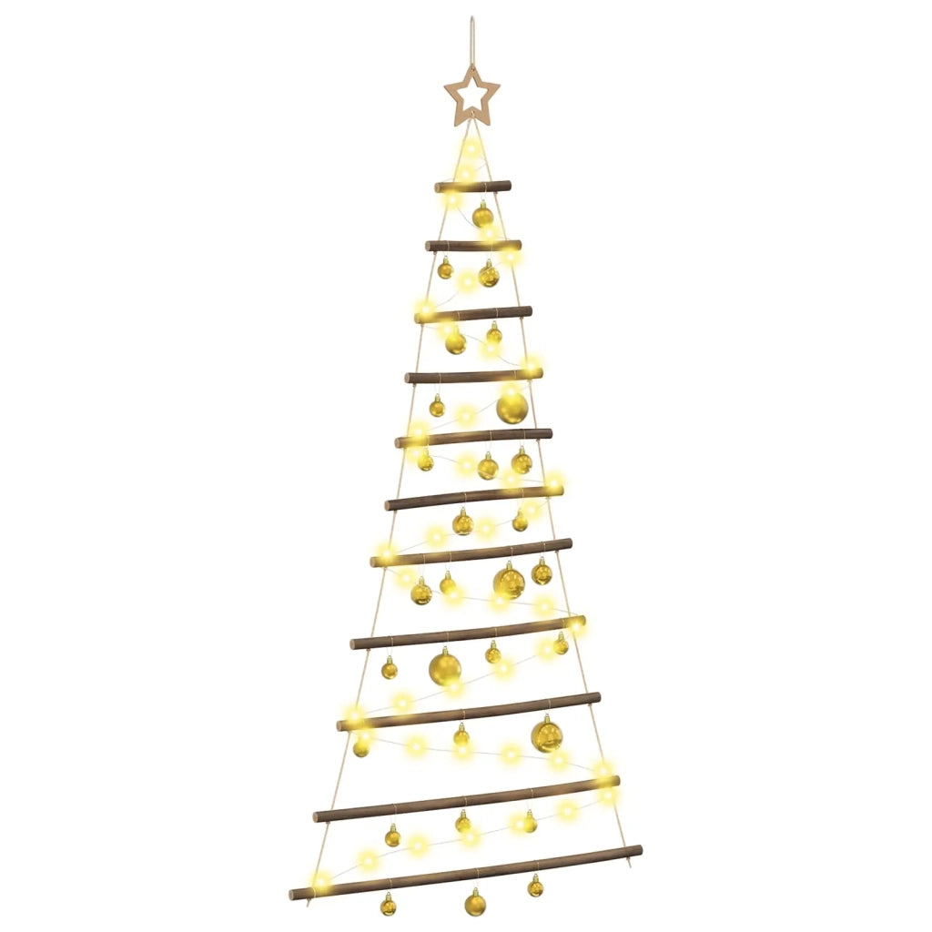 Albero di Natale appeso con palle 150 cm 80 LED Bianco caldo 42050488