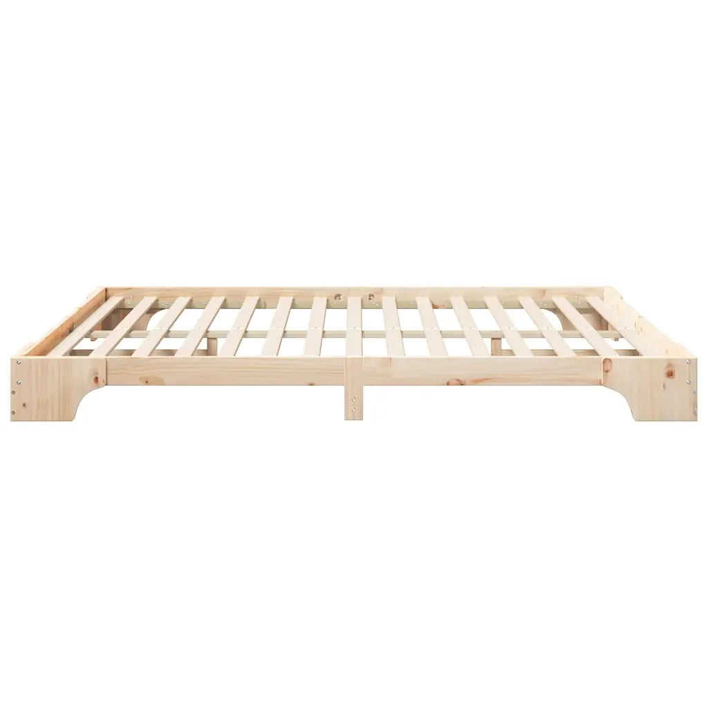 Struttura del letto Marrone 200 x 210 cm Pino massello 872908